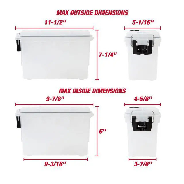 Alt view image 5 of 7 - Hyper Tough Frost Locking and Stacking Utility and Tool Box, Durable Plastic 11.5" x 5.06" x 7.25"