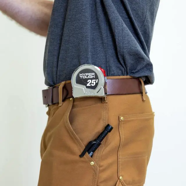 Alt view image 2 of 7 - Hyper Tough 25-foot Chrome Tape Measure with Nylon Coated Blade