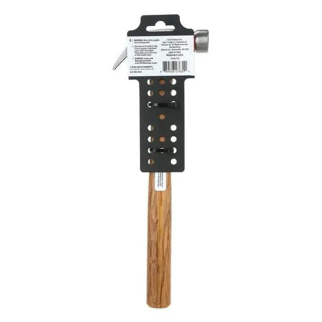 Alt view image 4 of 7 - Hyper Tough 7oz Wood Handle Claw Hammer with Smooth Face