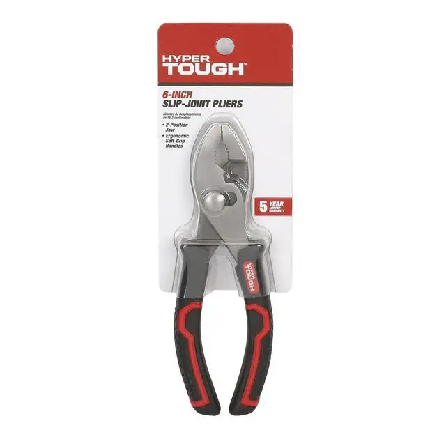 Alt view image 2 of 7 - Hyper Tough 6-Inch Slip Joint Pliers with Soft-Grip Handles