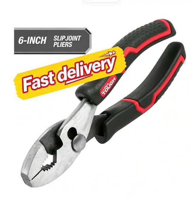 Alt view image 7 of 7 - Hyper Tough 6-Inch Slip Joint Pliers with Soft-Grip Handles