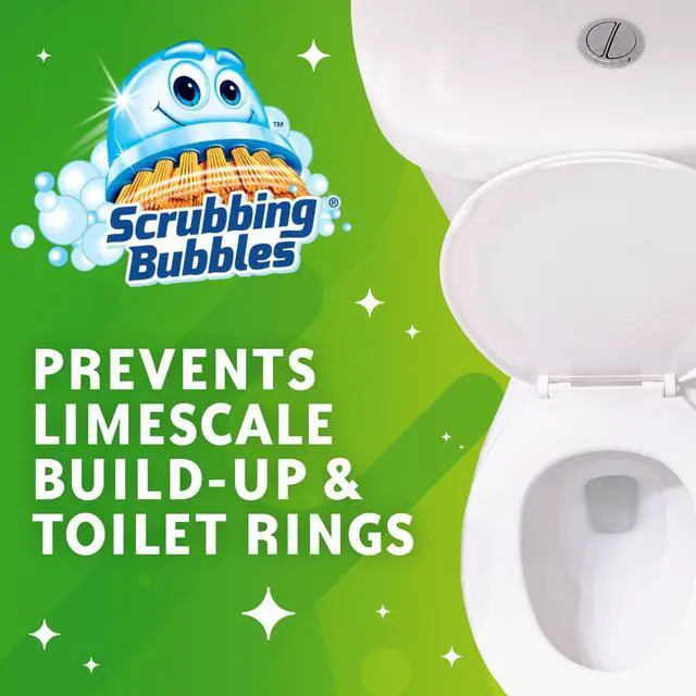 Alt view image 4 of 6 - Scrubbing Bubbles Automatic Toilet Bowl Cleaner, Fresh Gel Cleaning Stamp, Rainshower, Dispenser & 6 Gel Stamps