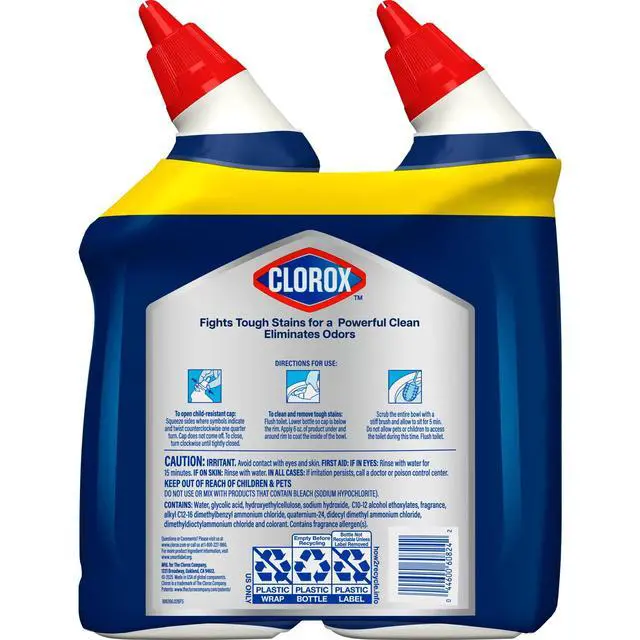 Alt view image 2 of 7 - Clorox Heavy Duty Toilet Bowl Bathroom Cleaner, Arctic Clean, 24 fl oz, 2 Pack