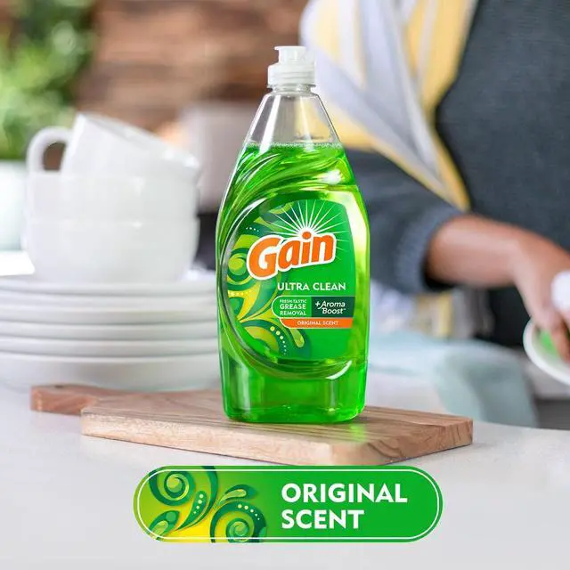 Alt view image 4 of 6 - (2 pack) Gain Ultra Dishwashing Liquid, Original, 38 fl oz
