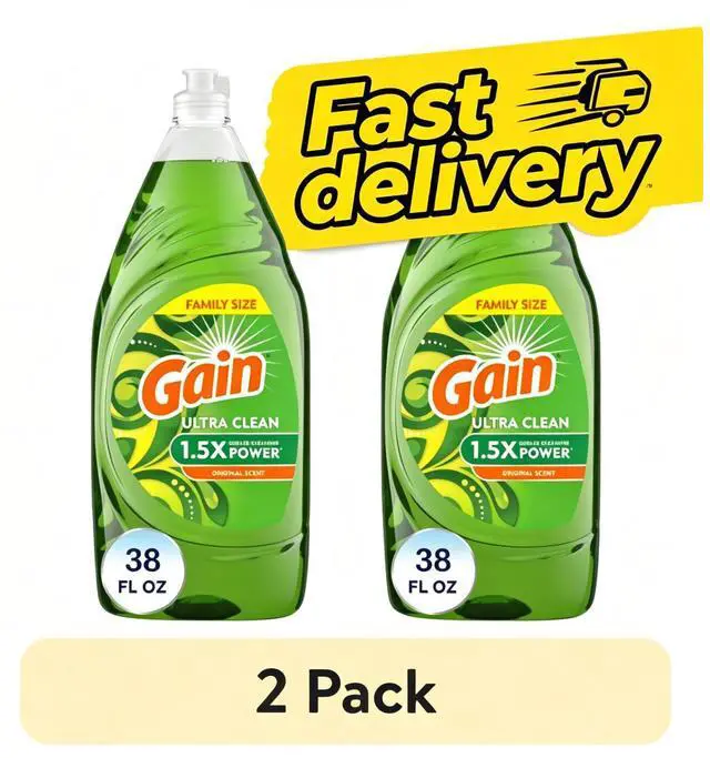 Main image of (2 pack) Gain Ultra Dishwashing Liquid, Original, 38 fl oz