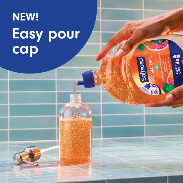 Alt view image 7 of 7 - Softsoap Crisp Clean Antibacterial Liquid Hand Soap with New Easy Pour Spout, 50 fl oz Refill Bottle