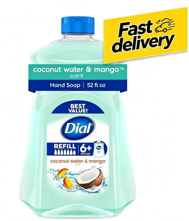 Main image of Dial Clean + Gentle Liquid Hand Soap Refill, Coconut Water & Mango Gentle Hand Soap, 52 oz