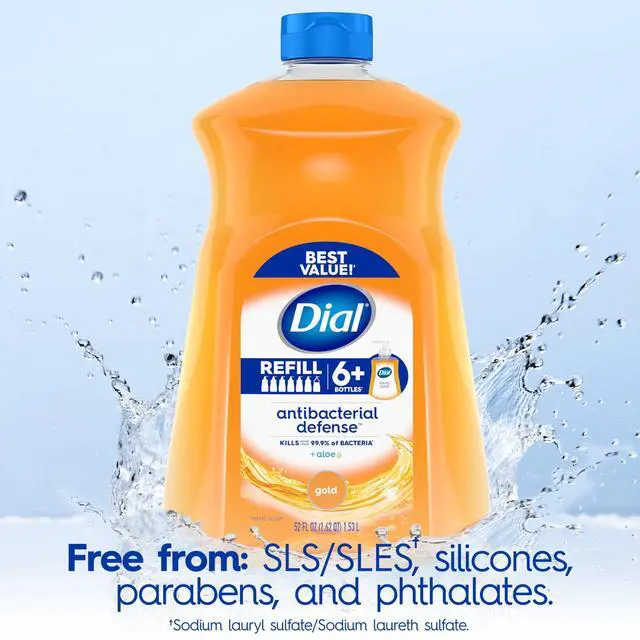 Alt view image 5 of 6 - Dial Antibacterial Defense Gold Liquid Hand Soap Refill, 52 fl oz