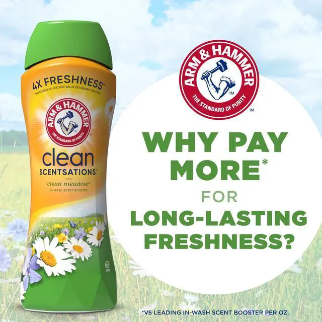 Alt view image 3 of 6 - ARM & HAMMER Clean Scentsations Scent Booster, Laundry Beads Alternative, Clean Meadow scent, 24 Oz