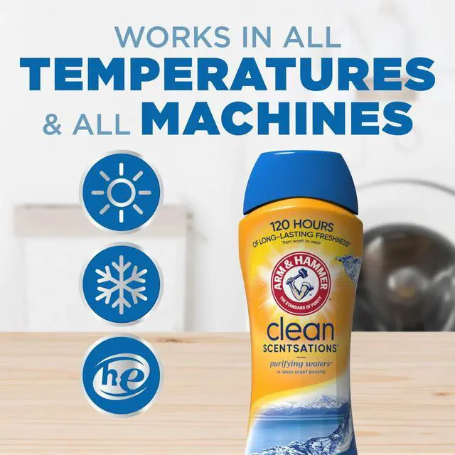 Alt view image 2 of 7 - ARM & HAMMER Clean Scentsations In-Wash Scent Booster, Laundry Scent Booster Purifying Waters scent, 24 Oz