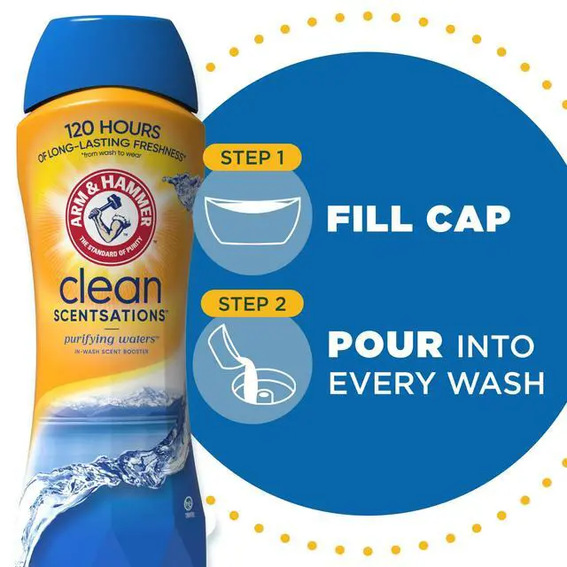 Alt view image 6 of 7 - ARM & HAMMER Clean Scentsations In-Wash Scent Booster, Laundry Scent Booster Purifying Waters scent, 24 Oz