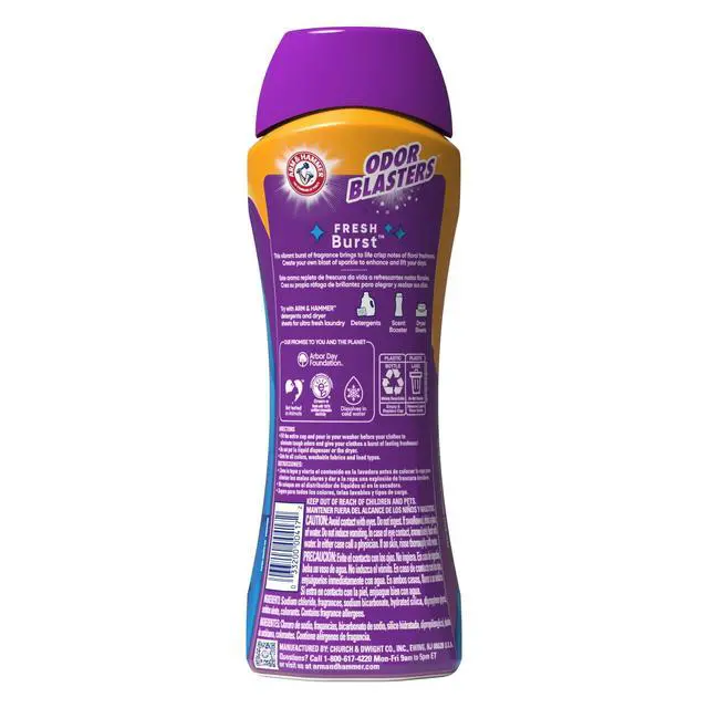 Alt view image 6 of 6 - ARM & HAMMER Odor Blasters Fresh Burst In-Wash Laundry Scent Booster, 24 oz Bottle