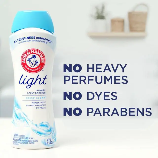 Alt view image 5 of 6 - ARM & HAMMER Light In-Wash Scent Booster, Laundry Scent Booster Crisp Clean scent, 24 Oz