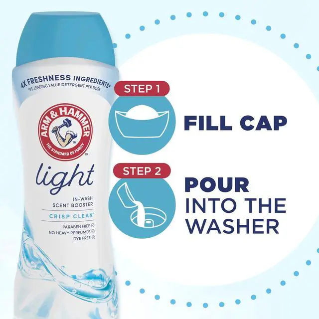 Alt view image 2 of 6 - ARM & HAMMER Light In-Wash Scent Booster, Laundry Scent Booster Crisp Clean scent, 24 Oz