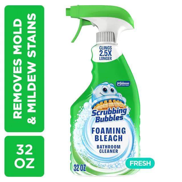 Alt view image 3 of 6 - Scrubbing Bubbles Foaming Bleach Bathroom Shower & Tub Cleaner Spray, Mold & Mildew Stain Remover, 32 oz