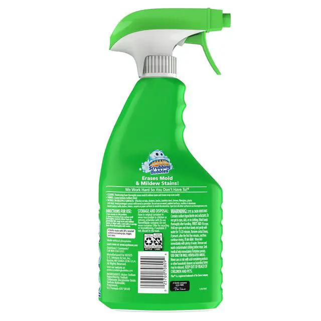 Alt view image 6 of 6 - Scrubbing Bubbles Foaming Bleach Bathroom Shower & Tub Cleaner Spray, Mold & Mildew Stain Remover, 32 oz