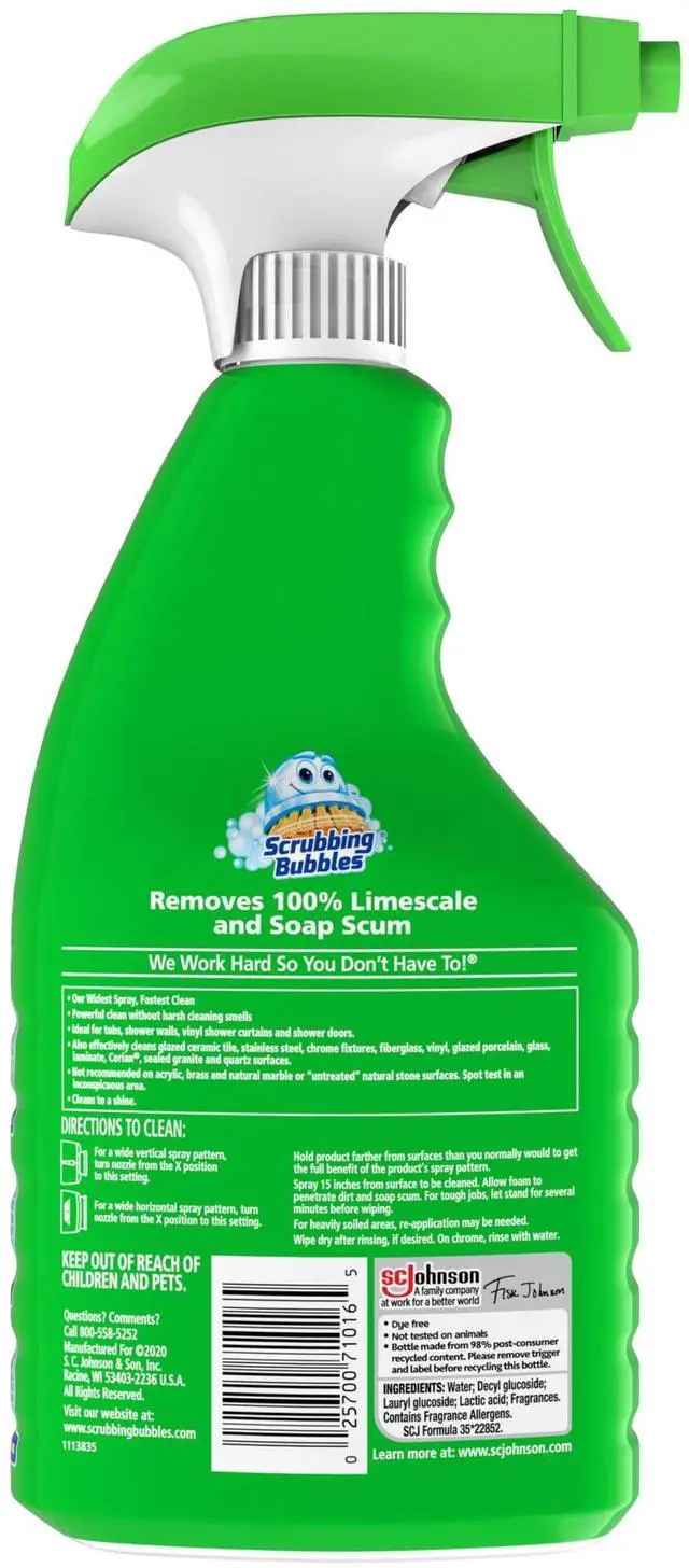 Alt view image 3 of 6 - Scrubbing Bubbles Bathroom Shower & Tub Cleaner Mega Shower Foamer Spray, Rainshower, 32 oz