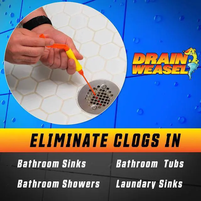 Alt view image 7 of 7 - FlexiSnake Drain Weasel Pro Snake Hair Clog Remover, Starter Kit 2 Pack
