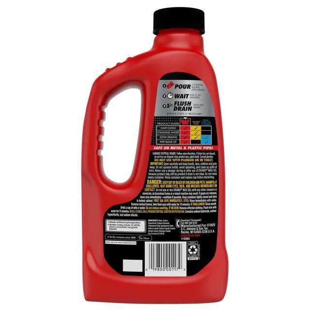 Alt view image 7 of 7 - Drano Max Gel Drain Clog Remover, 32 oz, 1 Count