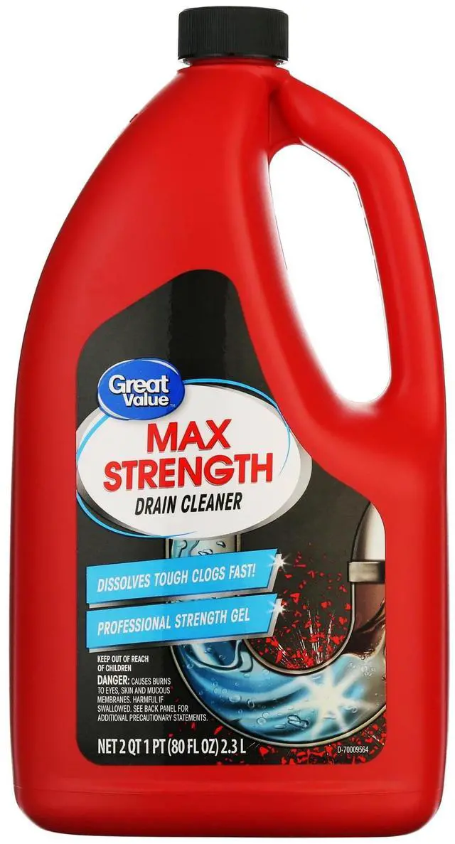 Alt view image 2 of 5 - Great Value Drain Clog Remover, Unscented, 80 fl oz