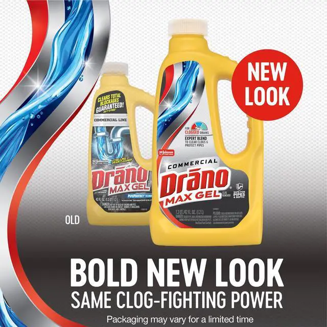 Alt view image 5 of 7 - Drano Max Gel Drain Clog Remover, Commercial Line, 42 fl oz