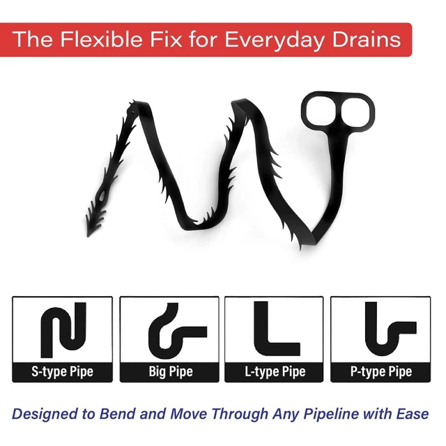 Alt view image 6 of 7 - Dr. Rooter 20" Drain Snake with 46 Trap Spikes, Non-Toxic & Reusable, 2 Pack