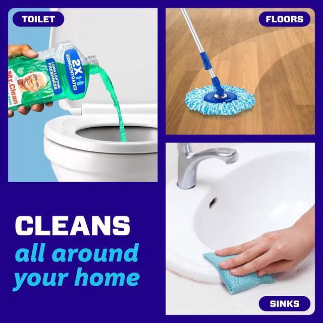 Alt view image 4 of 7 - Mr. Clean 2X Concentrated Multi Surface Cleaner with Febreze Meadows & Rain Scent, 23 fl oz