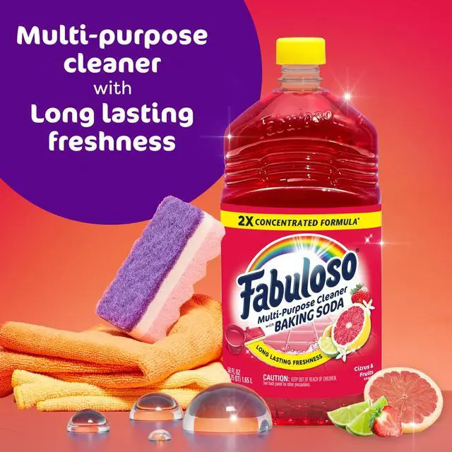Alt view image 2 of 6 - Fabuloso 2X Multi-Purpose Cleaner with Baking Soda, Citrus and Fruits Scent, 56 fl oz