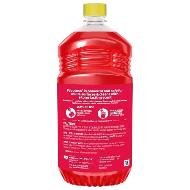 Alt view image 3 of 6 - Fabuloso 2X Multi-Purpose Cleaner with Baking Soda, Citrus and Fruits Scent, 56 fl oz