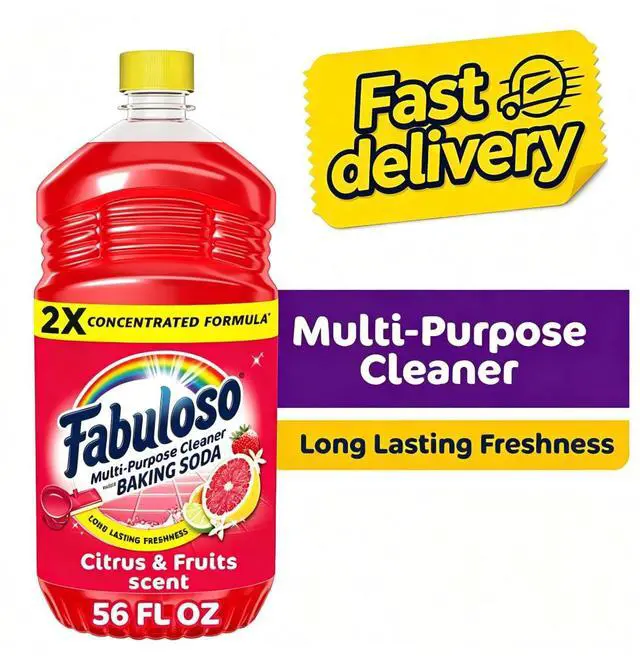 Main image of Fabuloso 2X Multi-Purpose Cleaner with Baking Soda, Citrus and Fruits Scent, 56 fl oz