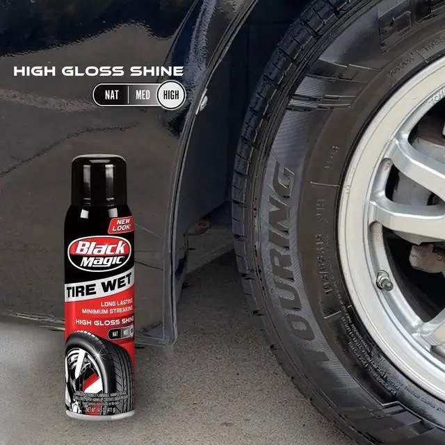 Alt view image 5 of 6 - Black Magic Tire Wet Spray 14.5 oz. Tire Shine - BC23220W