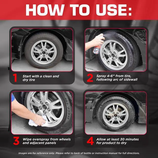 Alt view image 2 of 6 - Black Magic Tire Wet Spray 14.5 oz. Tire Shine - BC23220W