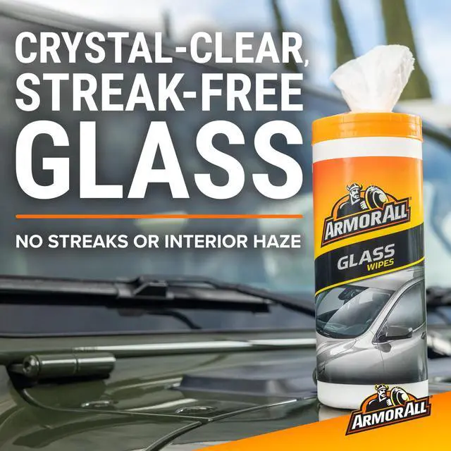 Alt view image 3 of 7 - Armor All Automotive Ammonia Free Glass Cleaner Wipes, 30 Count