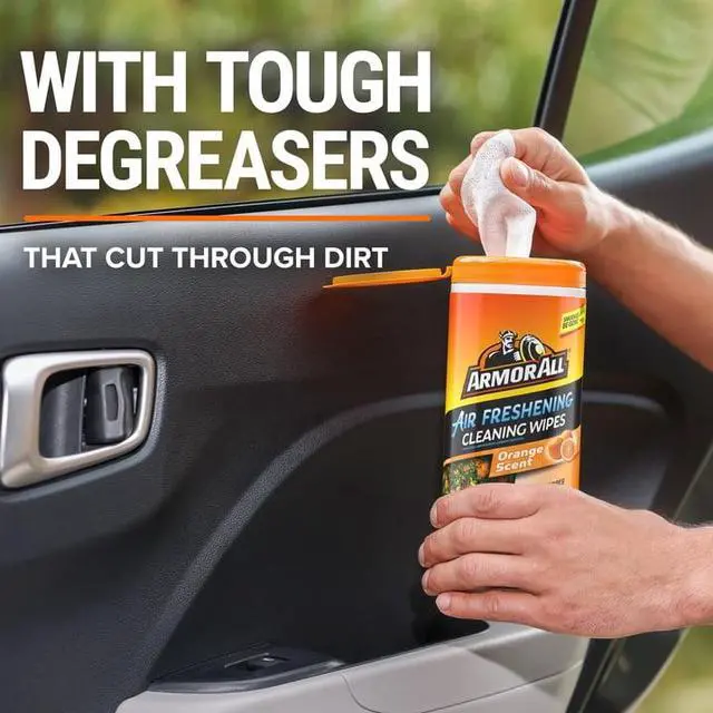 Alt view image 3 of 7 - Armor All Interior Car Cleaning Wipes in Orange Scent, 25 Count