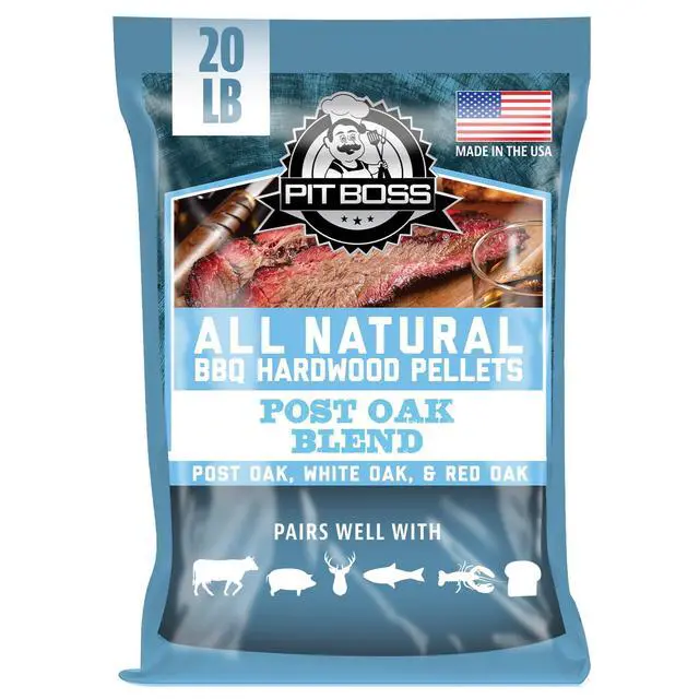 Main image of Pit Boss100% All Natural Hardwood Post Oak Blend BBQ Grilling Pellets, 20 Pound Bag