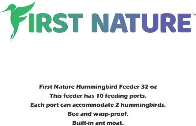 Alt view image 3 of 5 - First Nature Hummingbird Feeder 32 oz Red