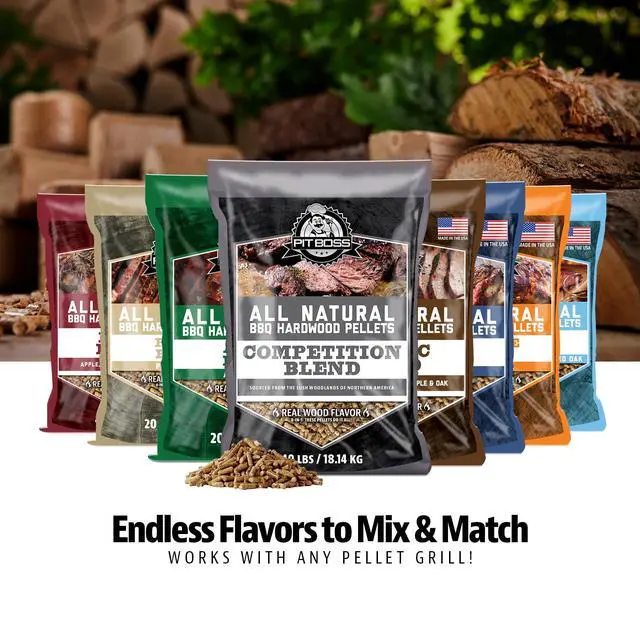 Alt view image 6 of 7 - Pit Boss 100% All-Natural Hardwood Hickory Blend BBQ Grilling Pellets, 20 Pound Bag