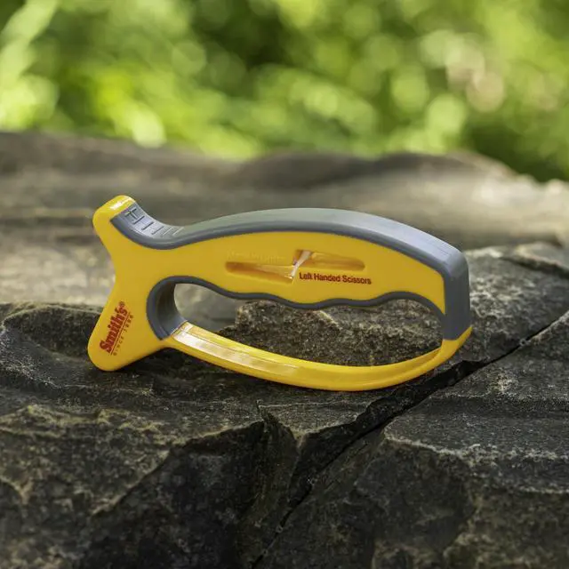 Alt view image 5 of 7 - Smiths 50170 JIFFY V-Sharp Knife & Scissors Sharpener | Yellow & Grey