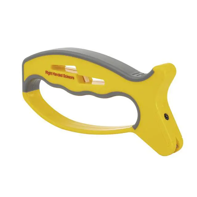 Alt view image 6 of 7 - Smiths 50170 JIFFY V-Sharp Knife & Scissors Sharpener | Yellow & Grey
