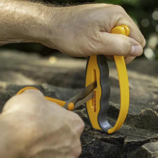 Alt view image 3 of 7 - Smiths 50170 JIFFY V-Sharp Knife & Scissors Sharpener | Yellow & Grey