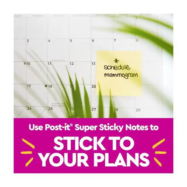 Alt view image 4 of 6 - Post-it Super Sticky Lined Notes, 4" x 6", Canary Yellow, 3 Pack