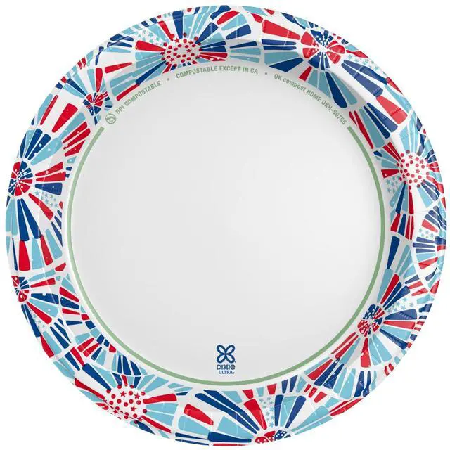 Alt view image 7 of 7 - Dixie Ultra Summer Design Disposable Paper Plates, 10", Multi-Color, 20 Count