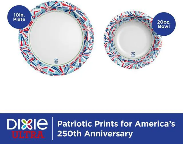 Alt view image 6 of 7 - Dixie Ultra Summer Design Disposable Paper Plates, 10", Multi-Color, 20 Count