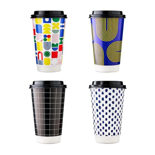 Alt view image 2 of 7 - Great Value Insulated Hot Paper Cups with Lids, 16 oz, 20 Count