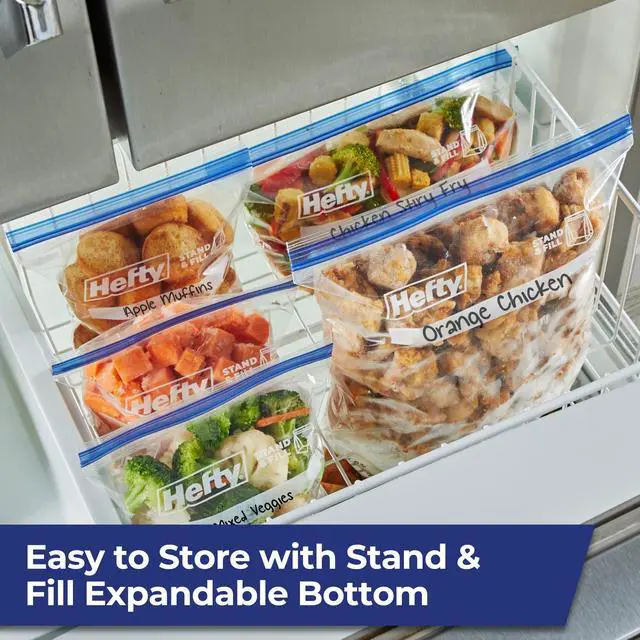 Alt view image 4 of 6 - Hefty Press to Close Gallon Freezer Bags, 40 Count