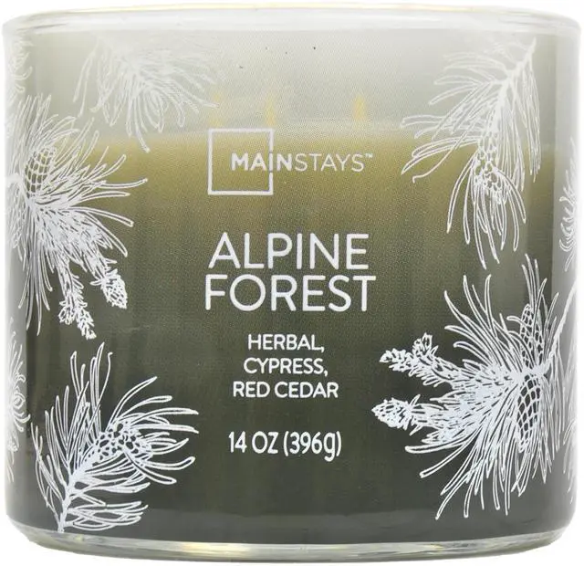 Alt view image 7 of 7 - Mainstays Alpine Forest 3-Wick Ombre Wrapped Scented Jar Candle, 14 oz