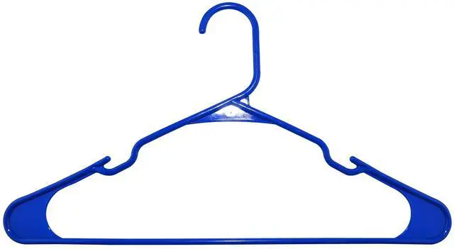Main image of Mainstays Plastic Notched Adult Hangers for Any Clothing Type, Royal Spice 50 Count