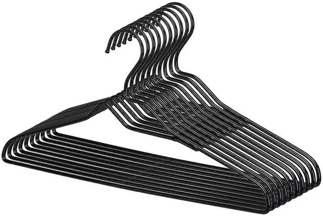 Main image of Better Homes & Gardens Black Non-Slip Adult Hangers with Chrome Hook, 10 Pack