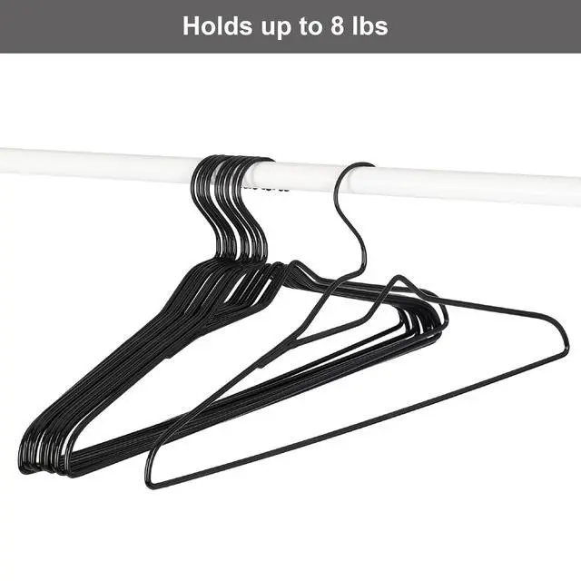 Alt view image 5 of 7 - Better Homes & Gardens Black Non-Slip Adult Hangers with Chrome Hook, 10 Pack