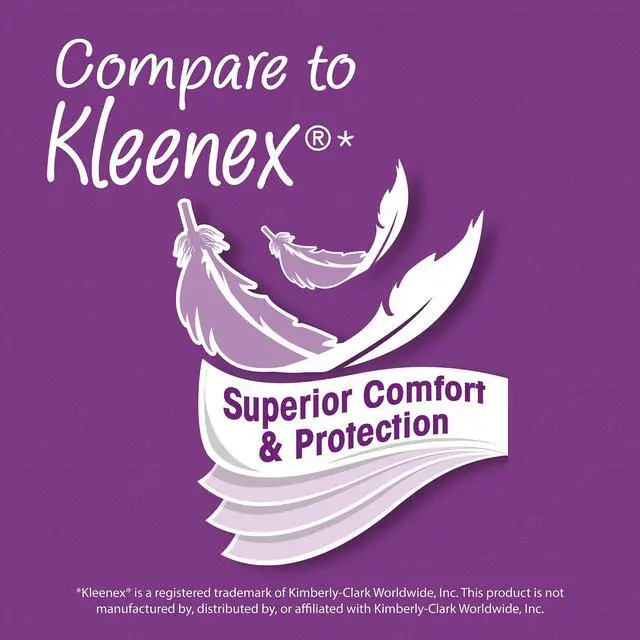 Alt view image 4 of 5 - Great Value Ultra Soft Facial Tissues, 4 Flat Cartons, 120 Tissues per Carton, 3-Ply, Compare to Kleenex®